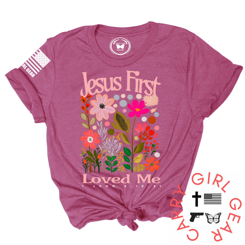 Jesus First Tee Xs / Magenta Unisex Cut Cgg Perfect