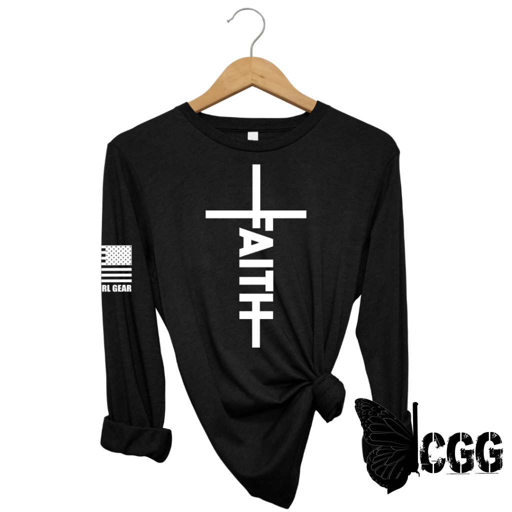 Jesus Has My Back Long Sleeve Black / Xs