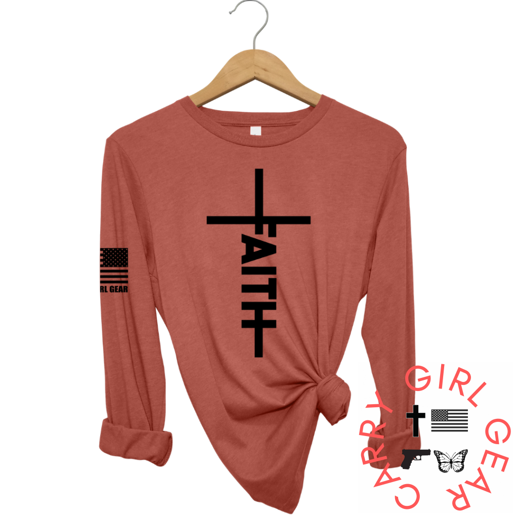 Jesus Has My Back Long Sleeve Clay / Xs