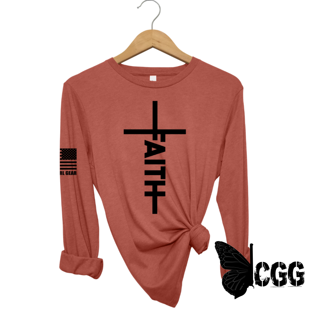 Jesus Has My Back Long Sleeve Clay / Xs