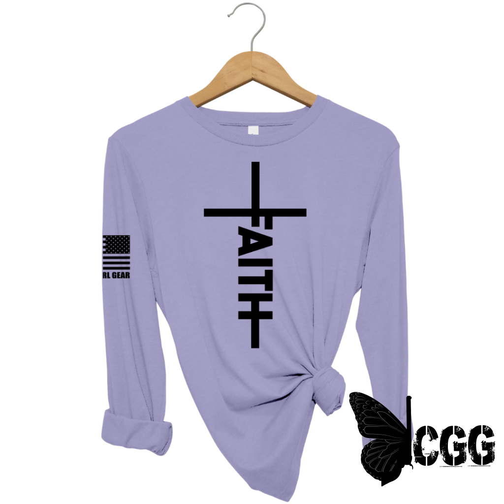 Jesus Has My Back Long Sleeve Lavender / Xs