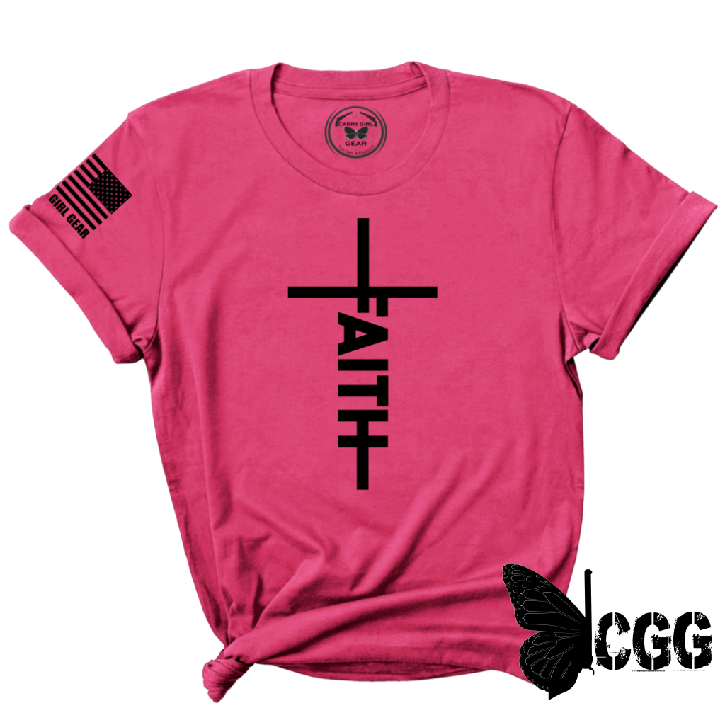 Jesus Has My Back Tee Xs / Fuchsia Unisex Cut Cgg Perfect Tee