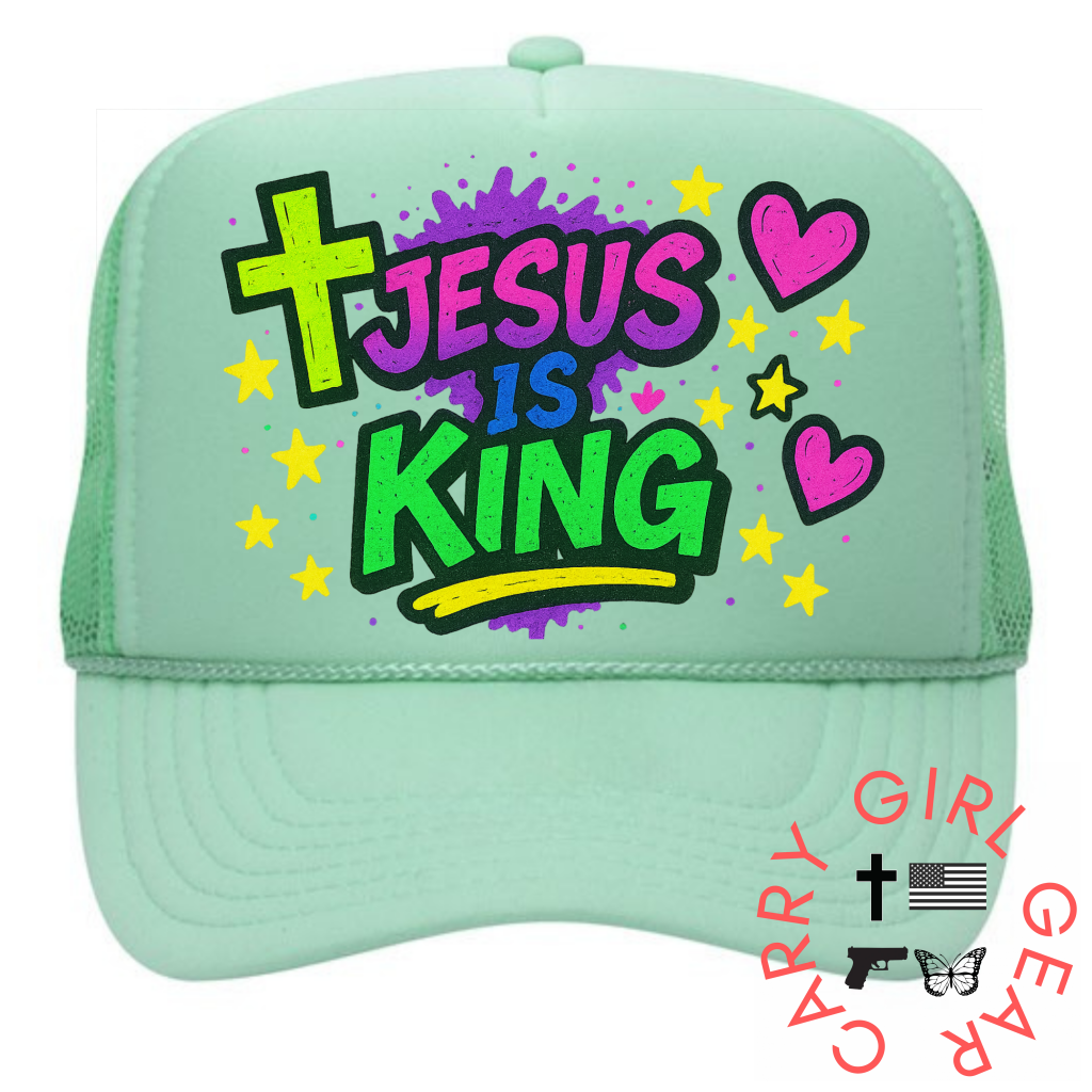 JESUS IS KING Grafitti Trucker MINT