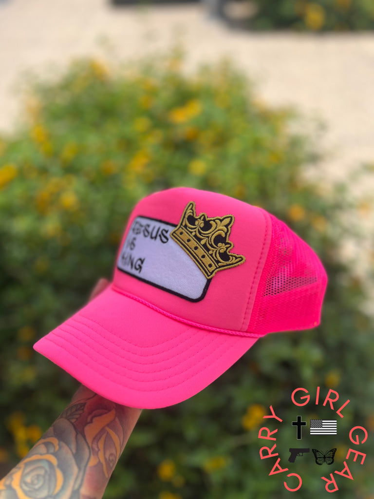 Jesus is King patch trucker hat -clearance