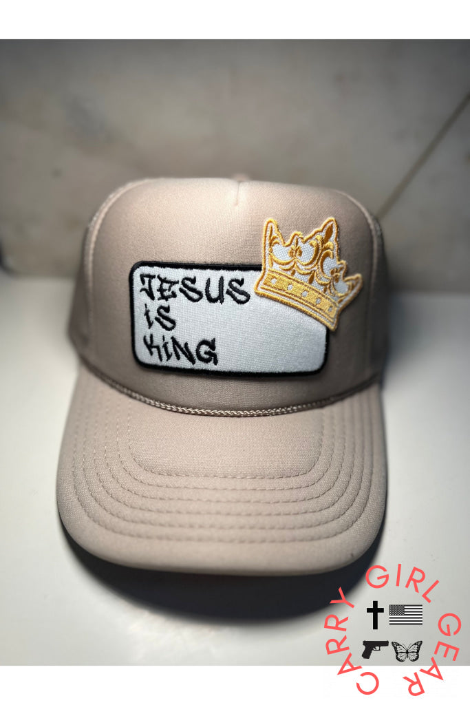 Jesus is King patch trucker hat -clearance