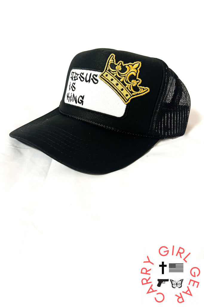 Jesus is King patch trucker hat -clearance