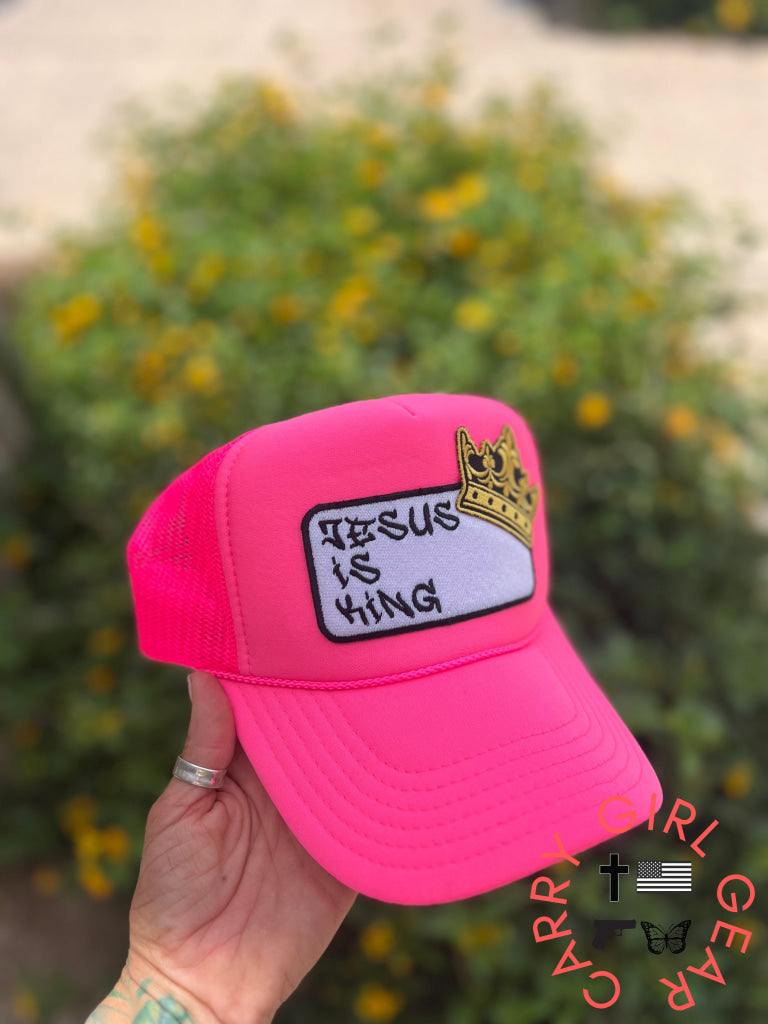 Jesus is King patch trucker hat -clearance