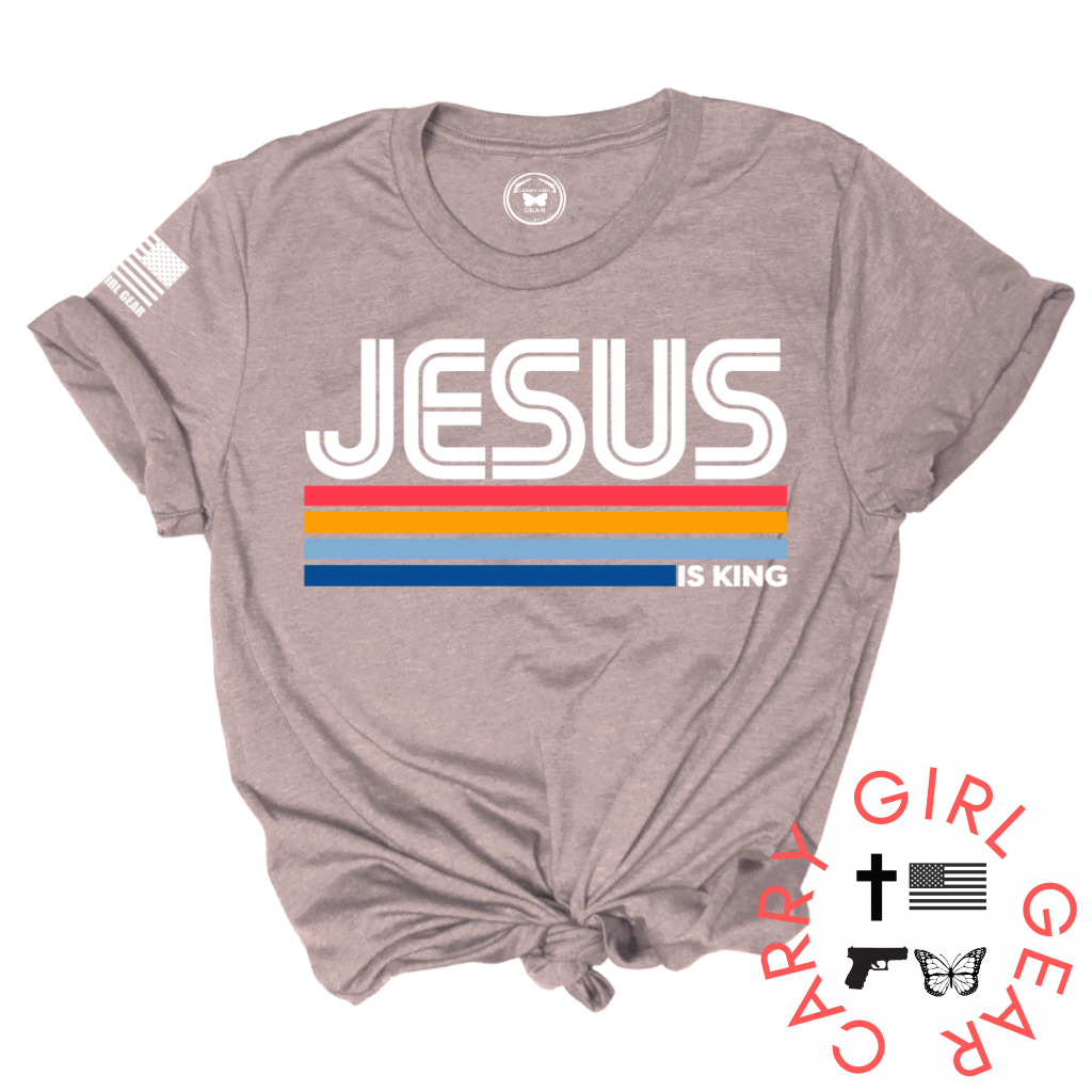JESUS IS KING TEE XS / REDEEMED ASH / UNISEX CUT CGG PERFECT TEE