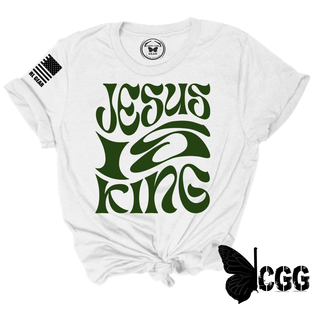 Jesus Is King Tee Xs / White Unisex Cut Cgg Perfect Tee