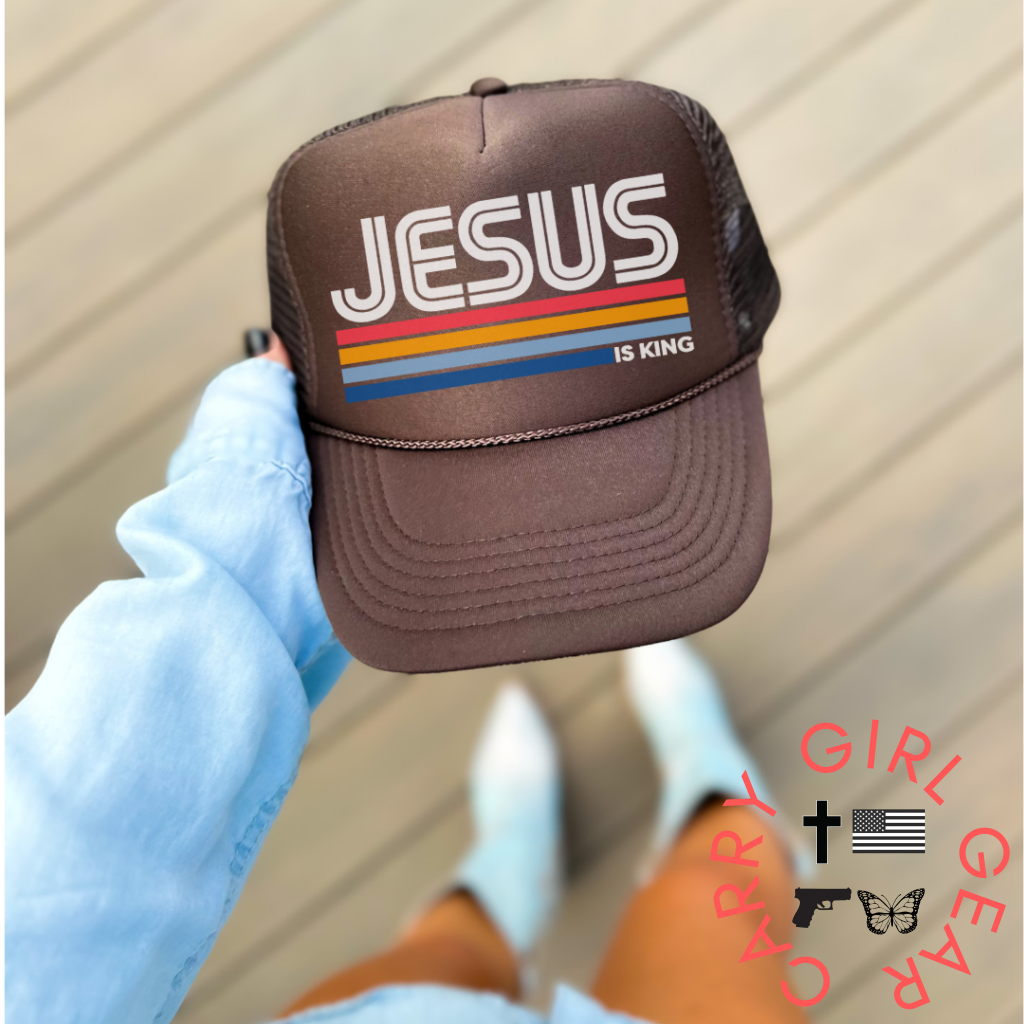 JESUS IS KING Trucker RUST