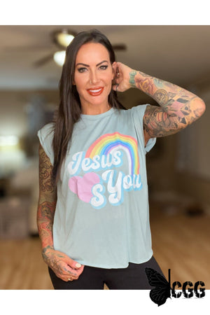 Jesus Loves You Design Crew Sweatshirt