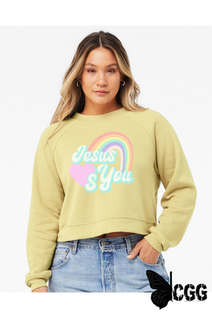 Jesus Loves You Design Crew Sweatshirt