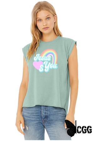 Jesus Loves You Design Crew Sweatshirt