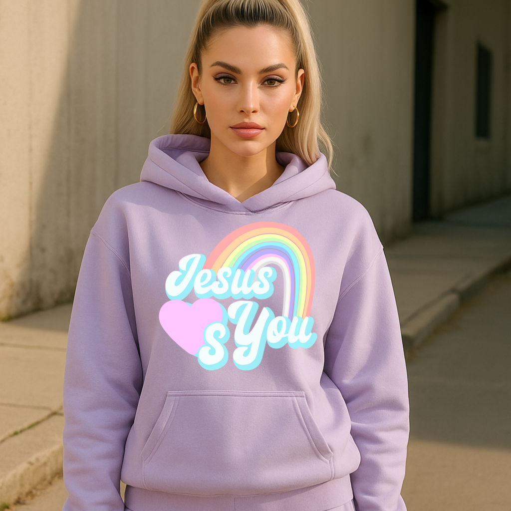 JESUS LOVES YOU HOODIE HOODIE / XS Clothing Set