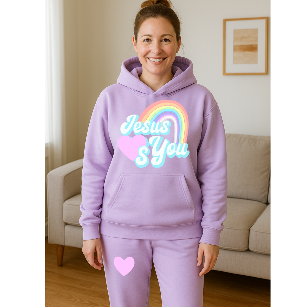 JESUS LOVES YOU SET HOODIE & JOGGER SET / XS / XS Clothing Set