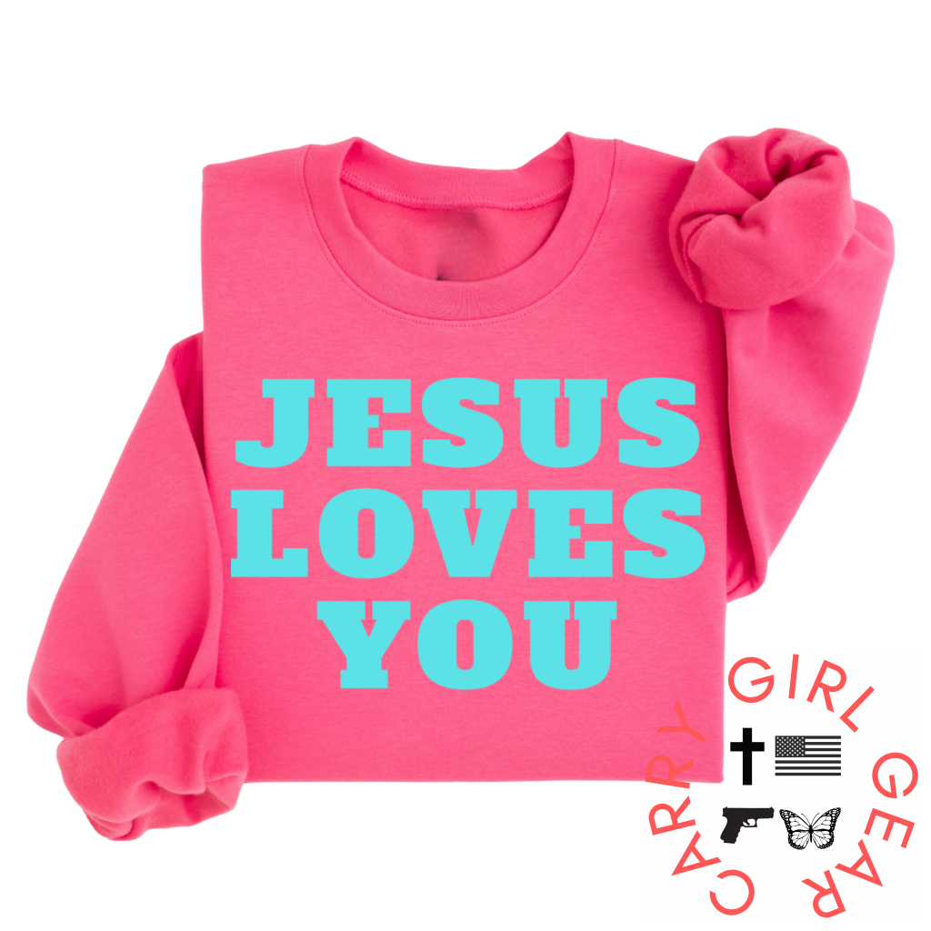 JESUS LOVES YOU SWEATSHIRT LEMONADE / XS