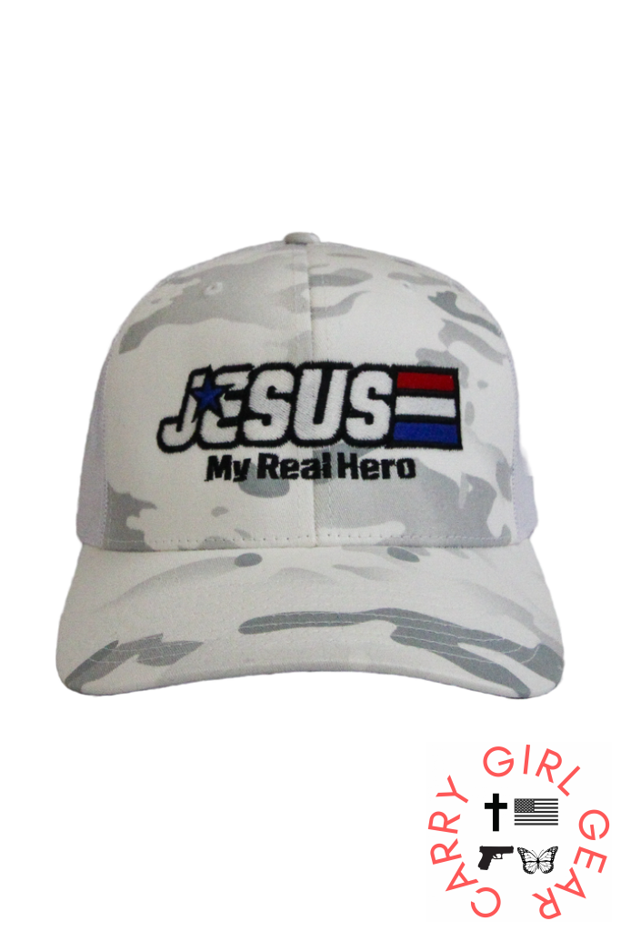 Jesus My Real Hero Hat -clearance Alpine Camo Hat