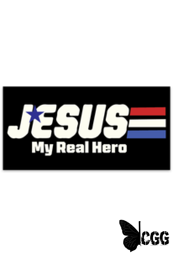 Jesus My Real Hero Sticker