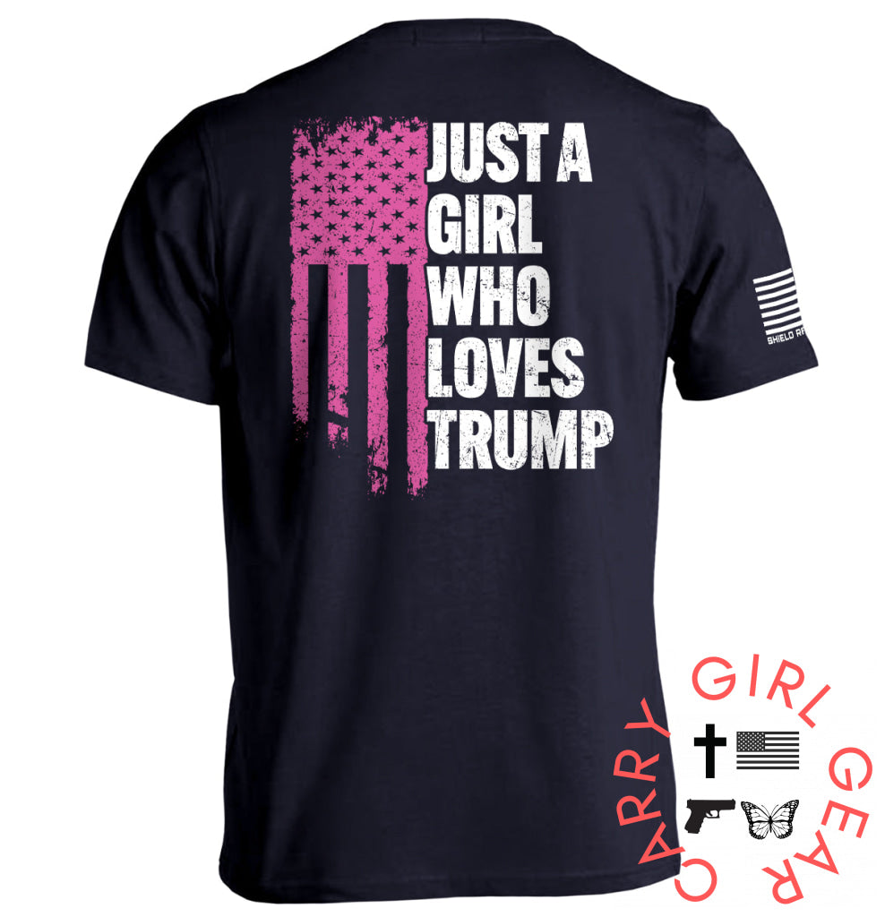 Just A Girl Who Loves Trump Tee / Navy / S NC - Apparel
