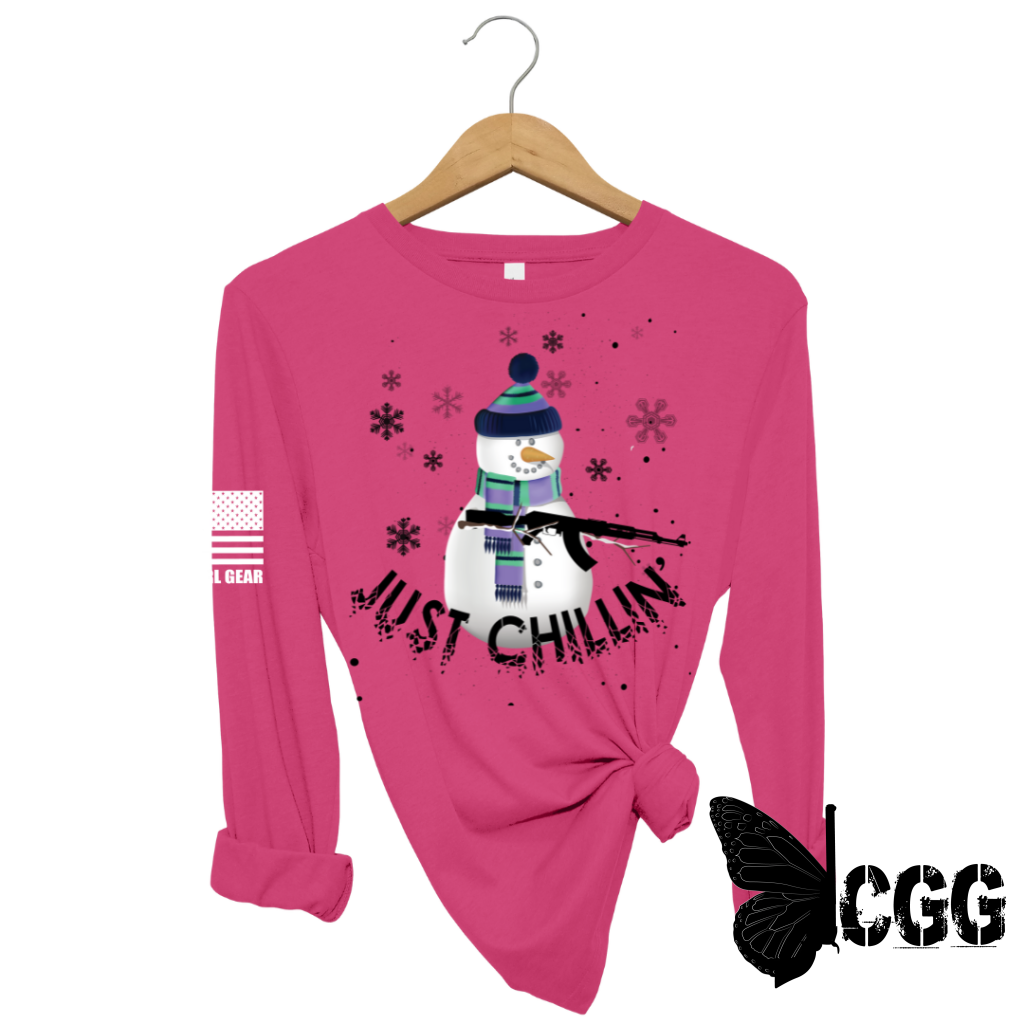 Just Chillin Long Sleeve Steel / Xs