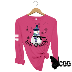 Just Chillin Long Sleeve Berry / Xs