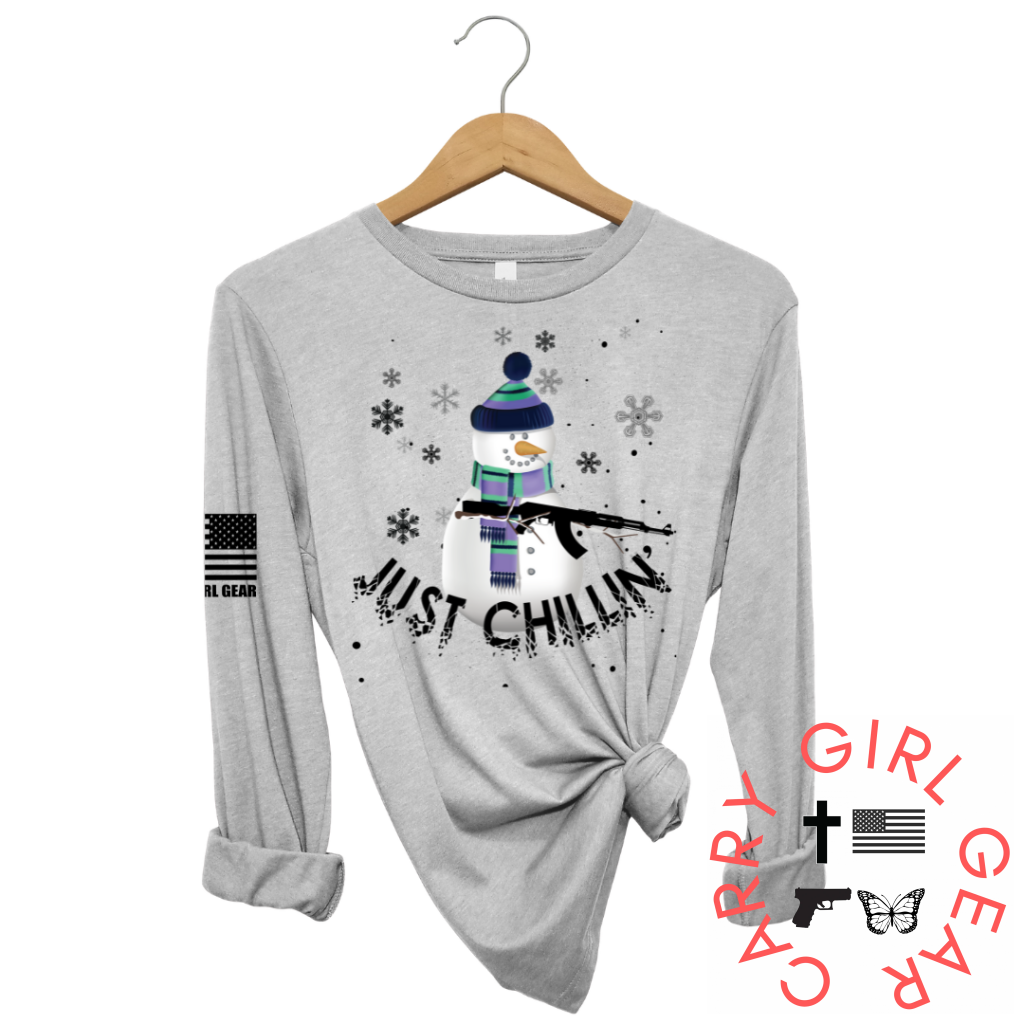Just Chillin Long Sleeve Steel / Xs