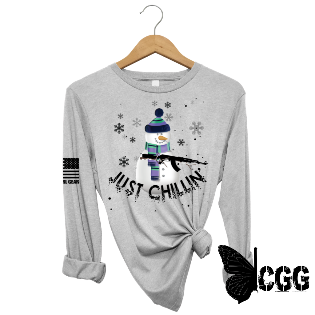 Just Chillin Long Sleeve Steel / Xs