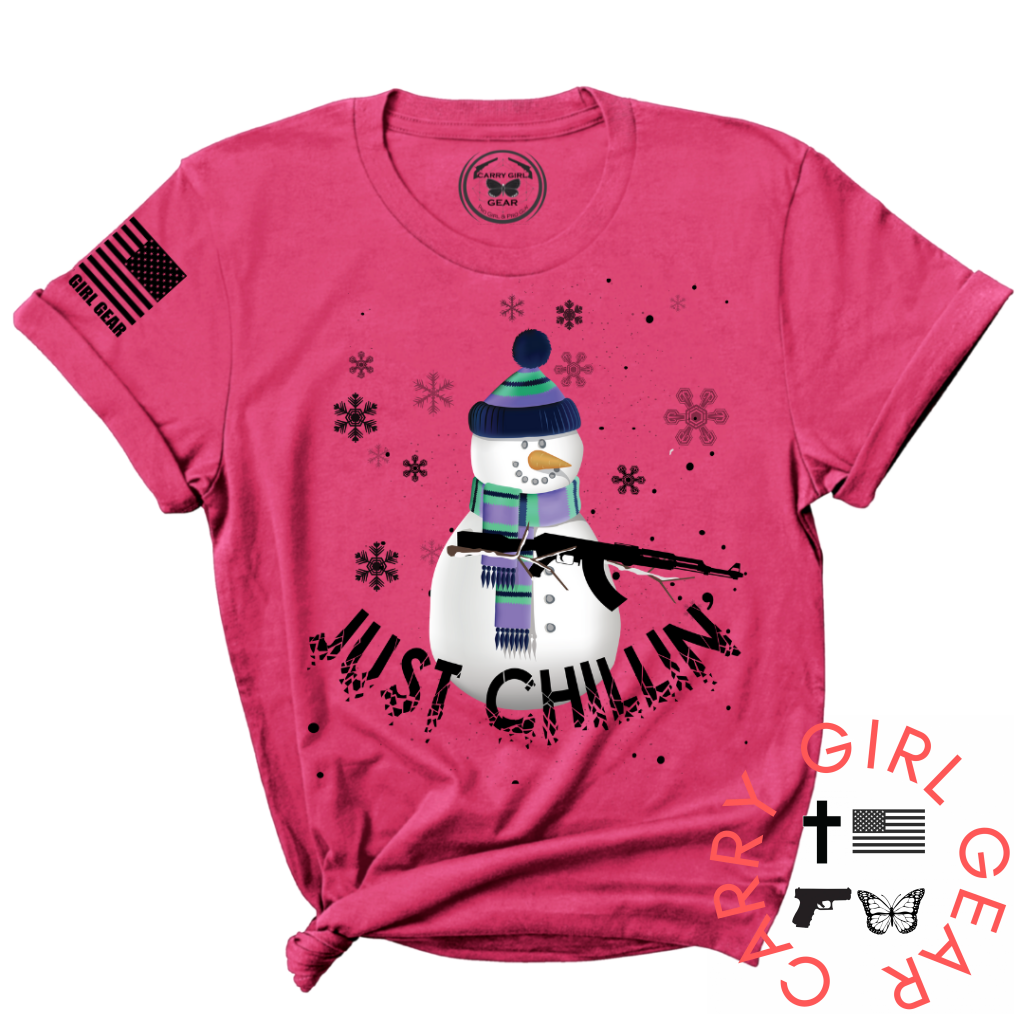 Just Chillin Tee Xs / Berry Unisex Cut Cgg Perfect