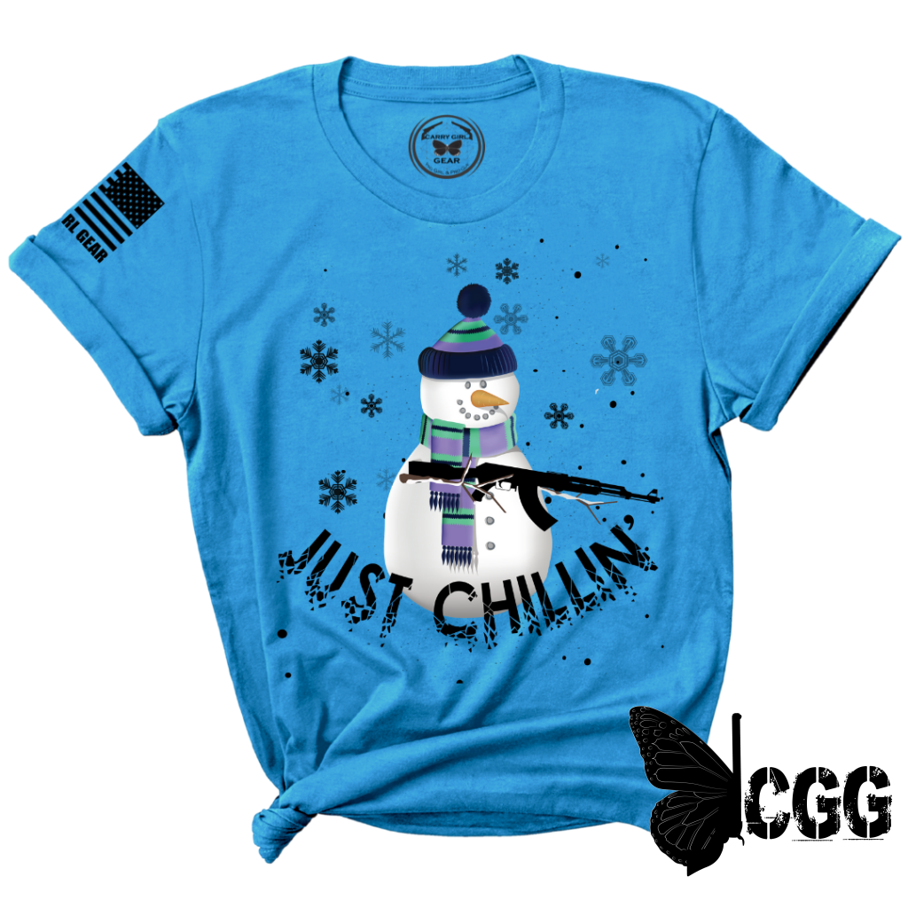 Just Chillin Tee Xs / Berry Unisex Cut Cgg Perfect