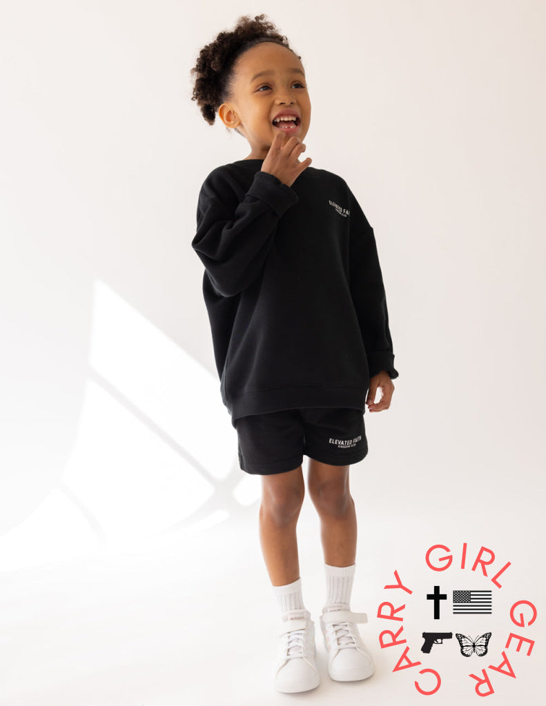 Kingdom Club Black Kids Crewneck Kids Crewneck