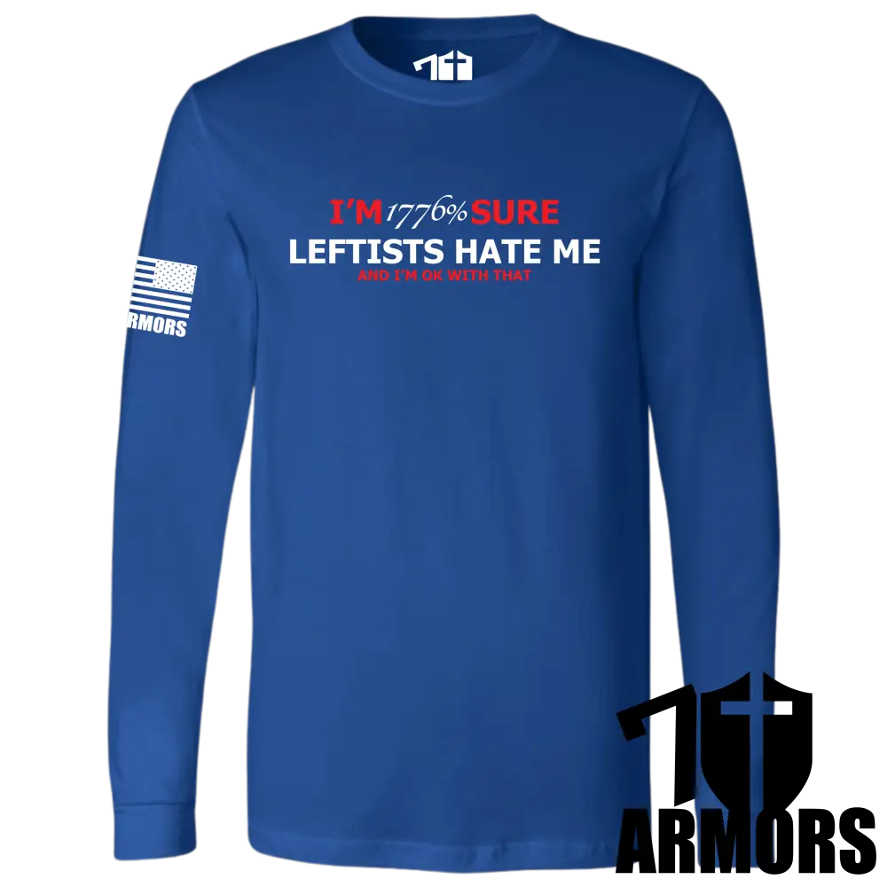 Leftists Hate Me Long Sleeve Sm / Blue