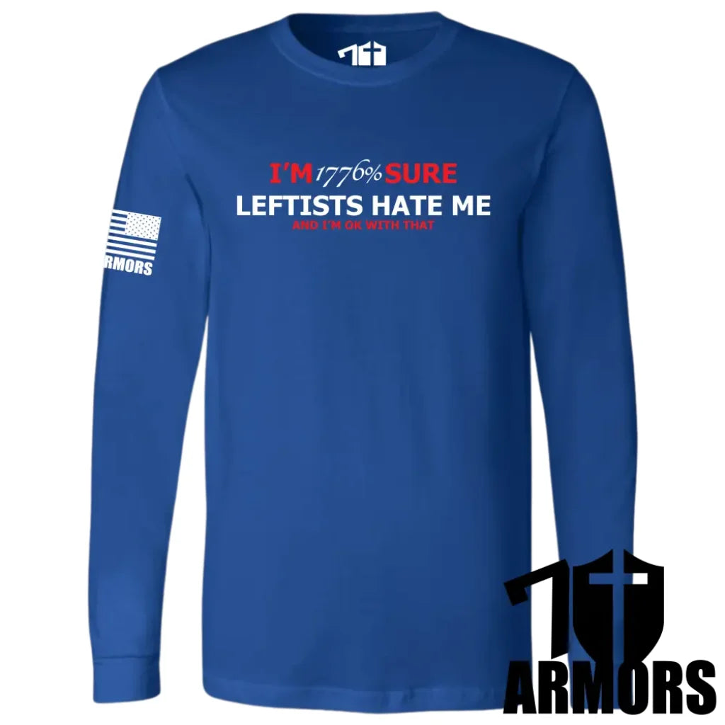 Leftists Hate Me Long Sleeve Sm / Blue