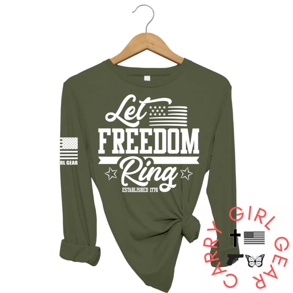 Let Freedom Ring Long Sleeve Olive / Xs