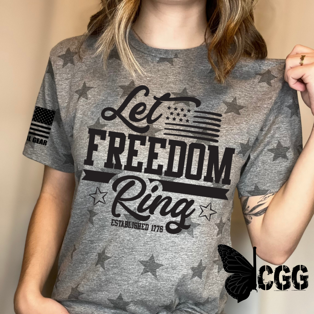 Let Freedom Ring Tee Xs / Heather Natural Unisex Cut Cgg Perfect Tee