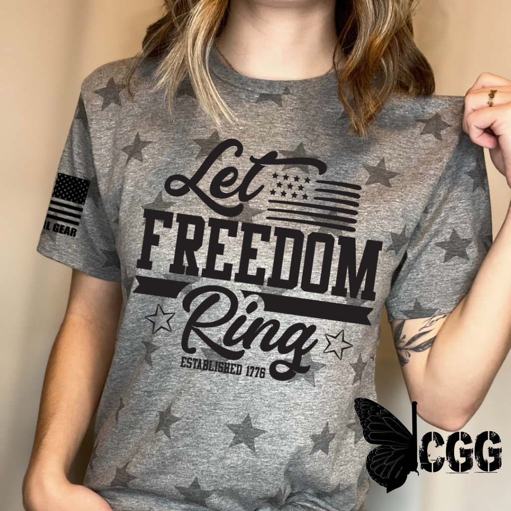 Let Freedom Ring Tee Xs / Granite Unisex Cut Cgg Perfect Tee