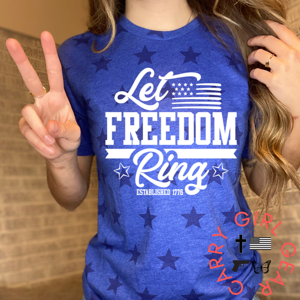 Let Freedom Ring Tee Xs / Royal Unisex Cut Cgg Perfect Tee