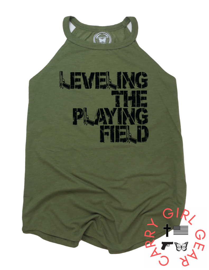 Leveling The Playing Field Badass Tank Xs / Military Green Cgg Badass Tank
