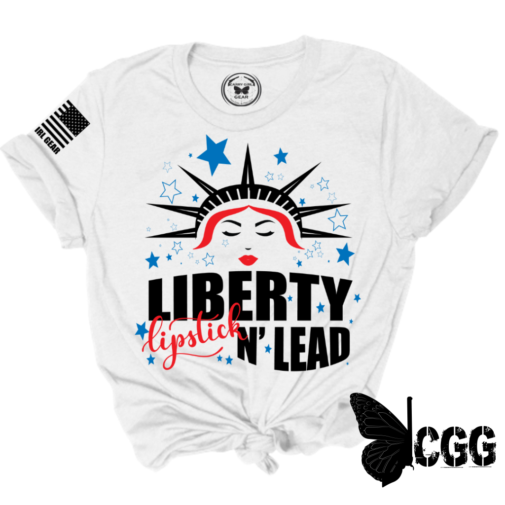 Liberty Lipstick N Lead Tee Xs / White Unisex Cut Cgg Perfect Tee