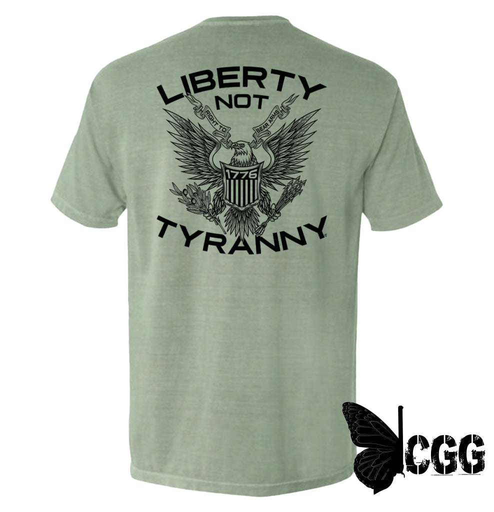 Liberty Not Tyranny Bay / S Comfort Colors Pocket Tee Nc - Apparel