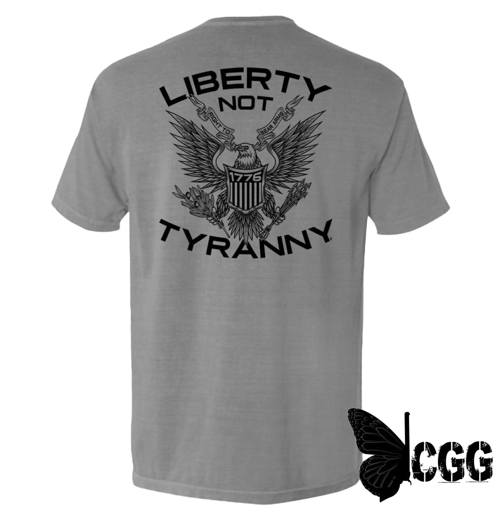 Liberty Not Tyranny Gray / S Comfort Colors Pocket Tee Nc - Apparel