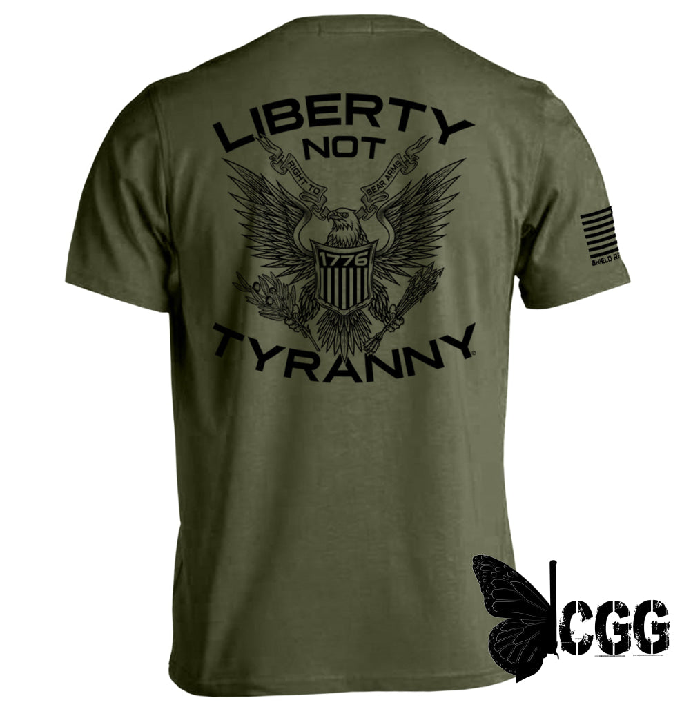 Liberty Not Tyranny Military Green / S Tee Nc - Apparel