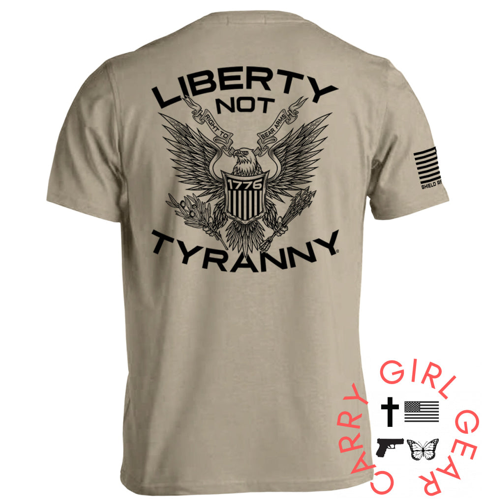 Liberty Not Tyranny Tan / S Tee Nc - Apparel