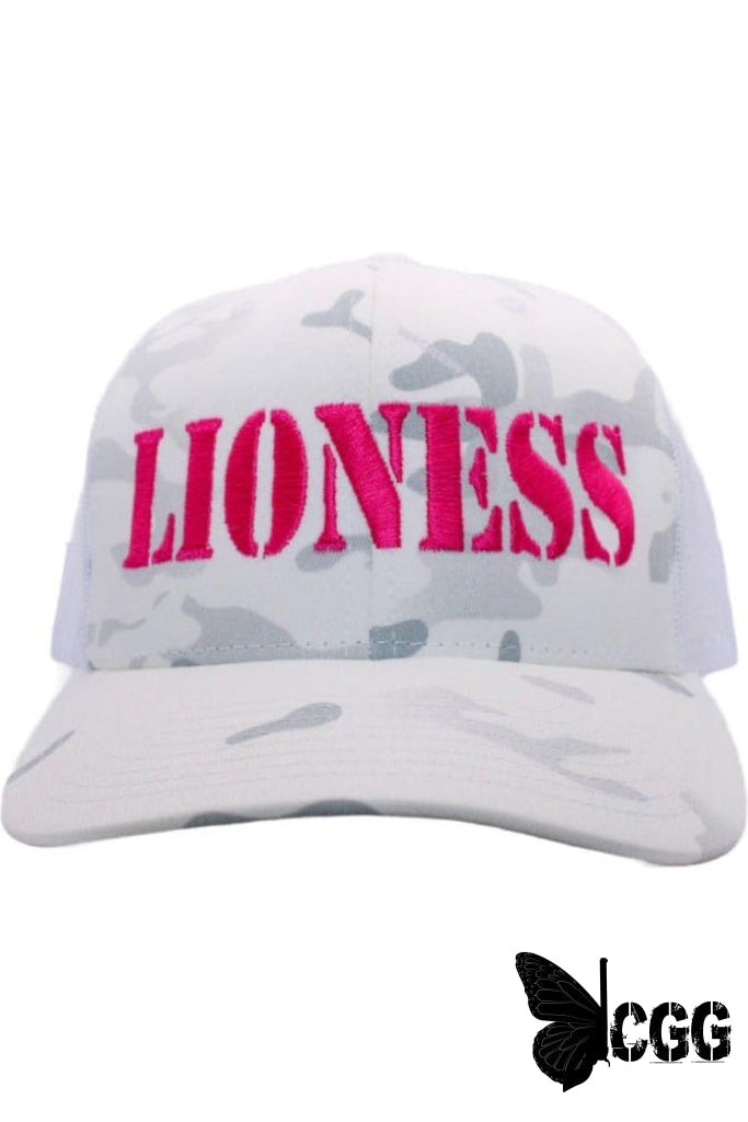 Lioness Hat (Color Options) Alpine Camo With Pink Letters