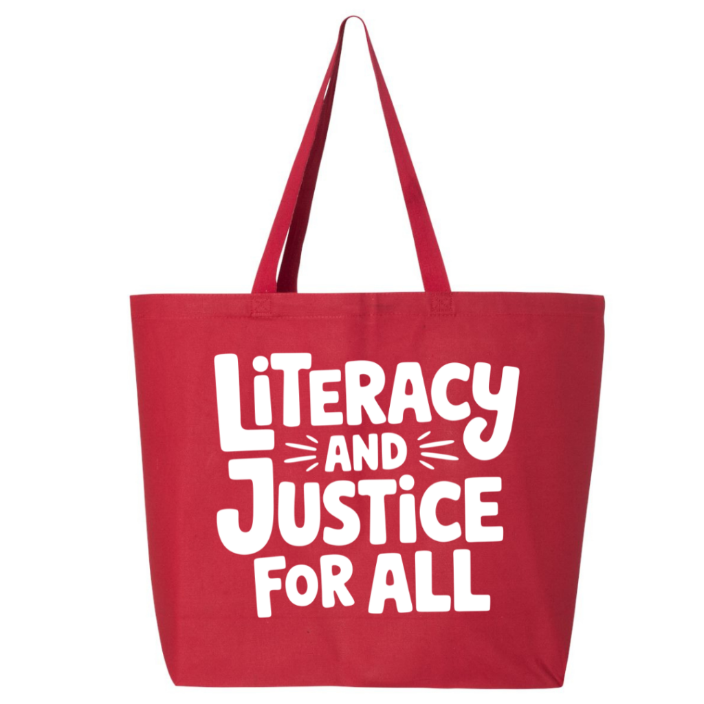 LITERACY & JUSTICE TOTE Red