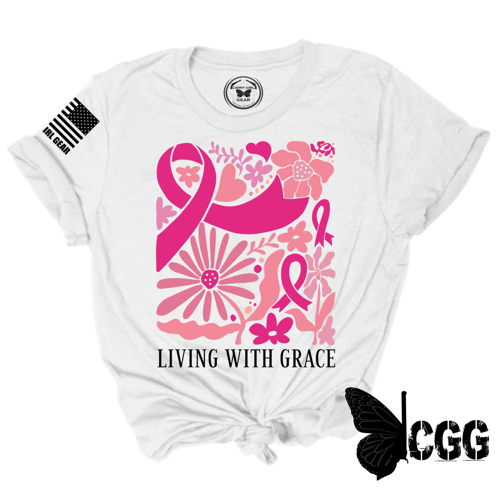 Living With Grace Tee Xs / Pink Unisex Cut Cgg Perfect