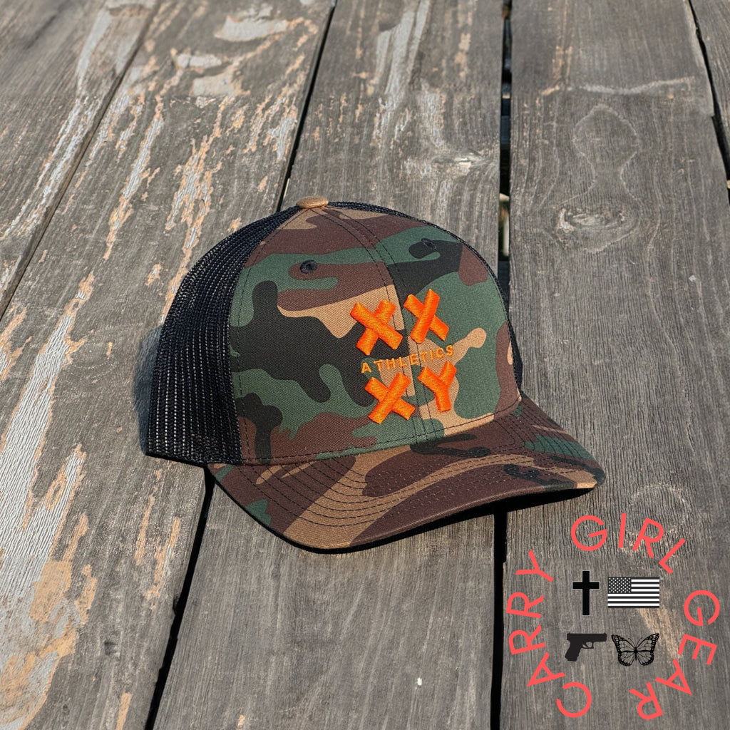 Logo Trucker Cap on Camo Camo ONE