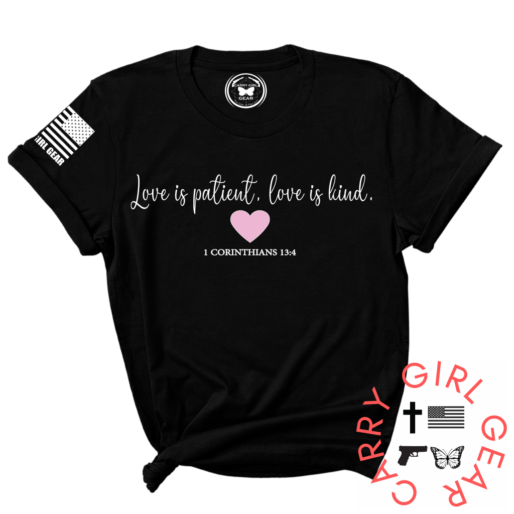 Love Is Patient Tee Xs / Black Unisex Cut Cgg Perfect