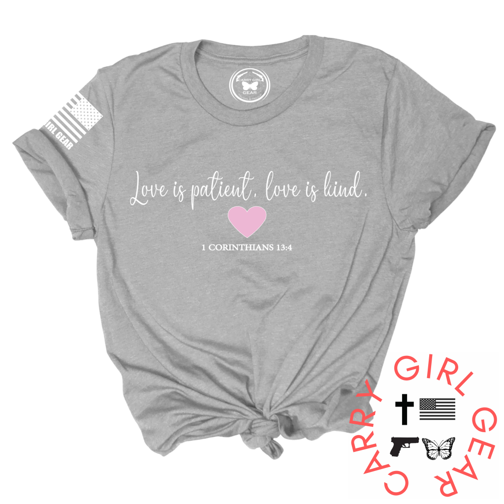 Love Is Patient Tee Xs / Steel Unisex Cut Cgg Perfect