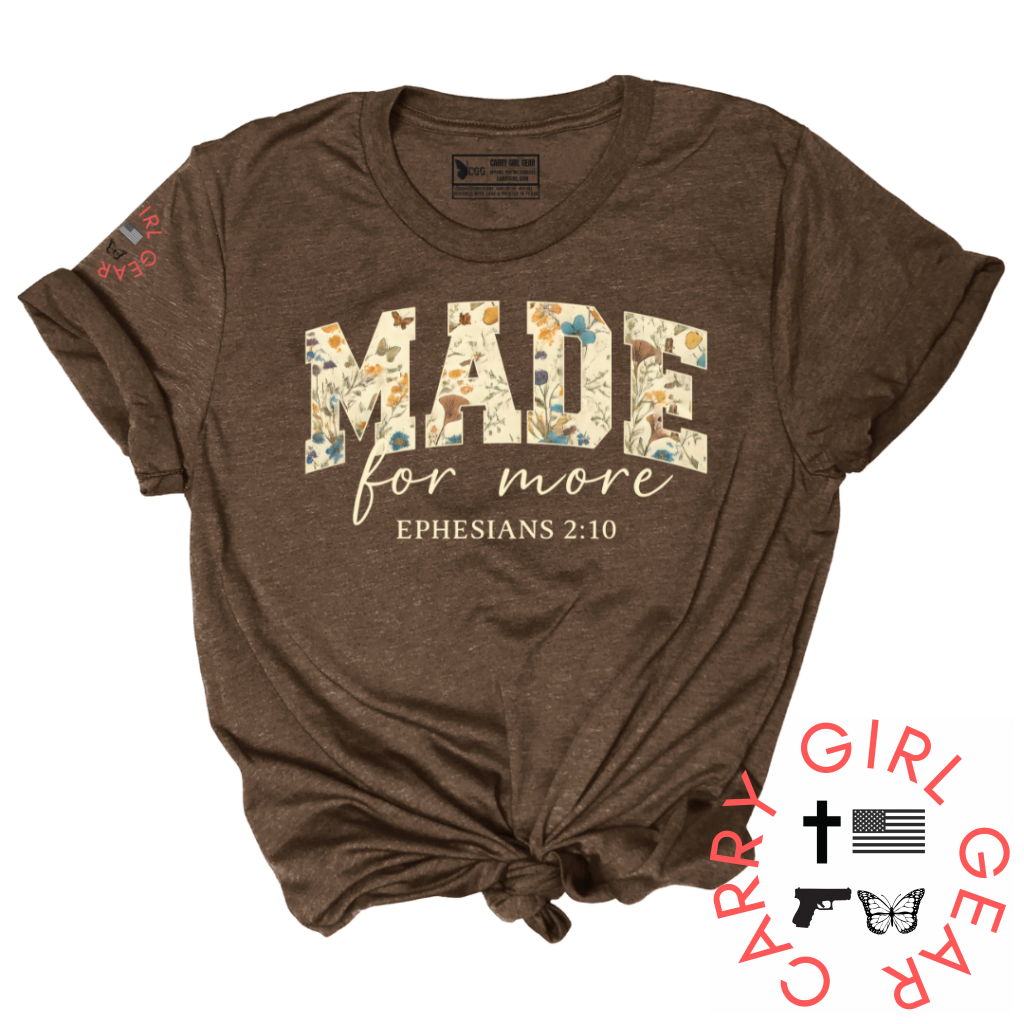 MADE FOR MORE***SEPT 2025 CLUB TEE XS / HEATHER BROWN / WOMENS CUT