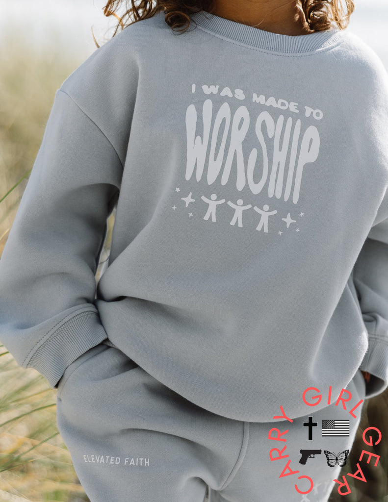 Made To Worship Kids Crewneck Kids Crewneck